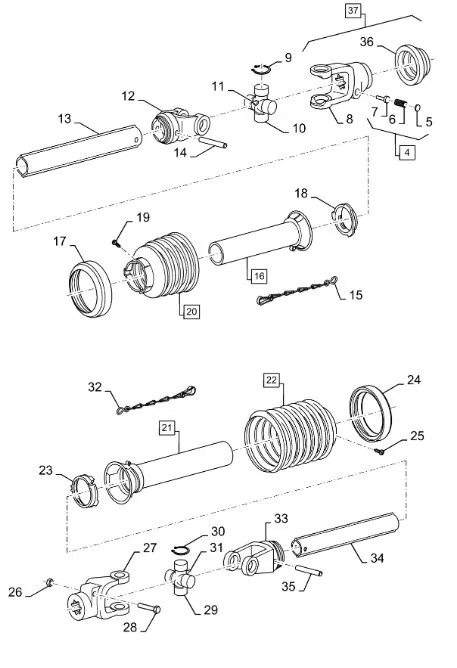 89833808 - Вал отбора мощности