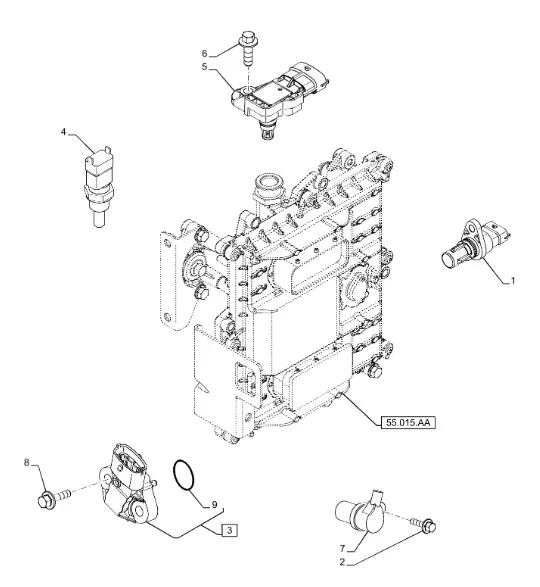 504049164 - Датчик об. и полож. коленв. ДВС Cursor7T T7/Puma, T6/Maxx, T4/Q95